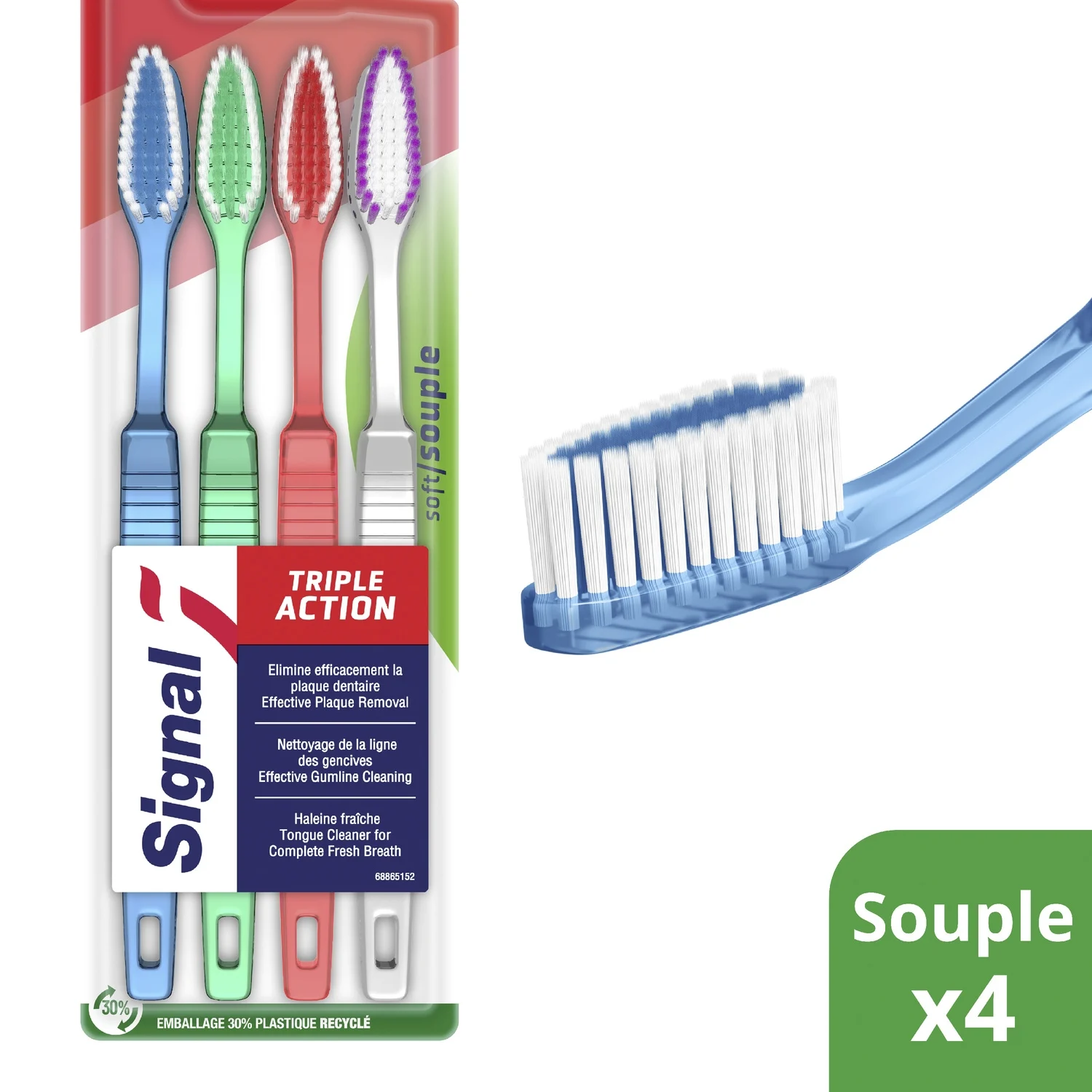 [DPH-0068] Brosse A Dent Signal Souple Triple Action X4